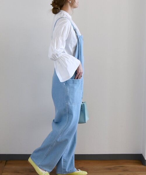 SHIPS any（シップス エニィ）の「SHIPS any:〈ウォッシャブル〉デニムサロペット［SHIPS any DENIM］（サロペット/オーバーオール・レディース・ライトブルー/ブルー・ONE SIZE）」の21枚目の写真
