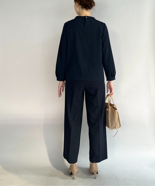 PICCIN(ピッチン)の「メタルパーツ付きボウタイブラウス(シャツ/ブラウス・レディース・オフホワイト/ライトグレー/ネイビー・M)」の21枚目の写真