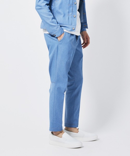 junhashimoto（ジュンハシモト）の「P03 EASY TUCK PANTS（デニムパンツ・メンズ・サックスブルー/インディゴブルー・4/3/5/2）」の5枚目の写真