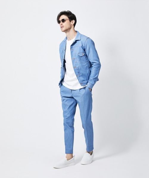 junhashimoto（ジュンハシモト）の「P03 EASY TUCK PANTS（デニムパンツ・メンズ・サックスブルー/インディゴブルー・4/3/5/2）」の7枚目の写真
