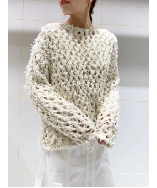 FURFUR（ファーファー）の「ミックスヤーンメッシュセーター（ニット