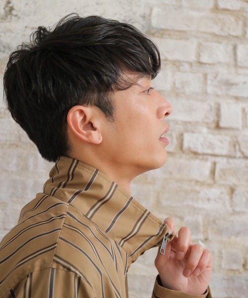 UNION STATION(ユニオンステーション)の「【セットアップ対応】T/Cストライプ スタンドブルゾン(ブルゾン・メンズ・ベージュ/ネイビー・S/M/L)」の16枚目の写真