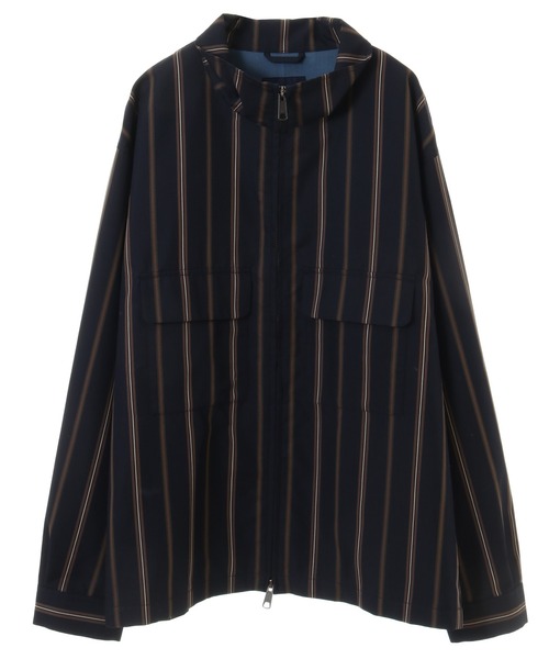 UNION STATION(ユニオンステーション)の「【セットアップ対応】T/Cストライプ スタンドブルゾン(ブルゾン・メンズ・ベージュ/ネイビー・S/M/L)」の10枚目の写真