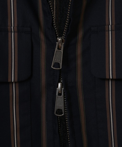 UNION STATION(ユニオンステーション)の「【セットアップ対応】T/Cストライプ スタンドブルゾン(ブルゾン・メンズ・ベージュ/ネイビー・S/M/L)」の5枚目の写真