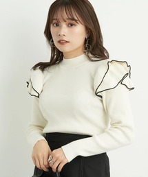 earth music&ecology | 2wayフリルニットプルオーバー＊(ニット/セーター)