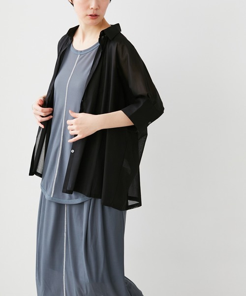 note et silence （ノートエシロンス）の「【 AMB100貨 】シアーリブタンクトップ（タンクトップ・レディース・パープル/グレー/レッド・FREE）」の2枚目の写真