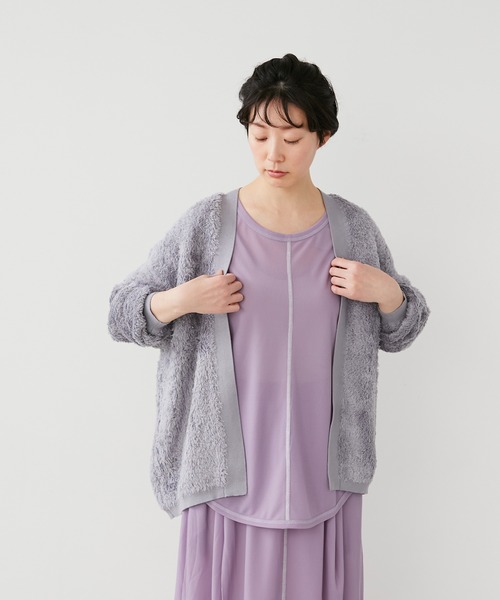 note et silence （ノートエシロンス）の「【 AMB100貨 】シアーリブタンクトップ（タンクトップ・レディース・パープル/グレー/レッド・FREE）」の4枚目の写真