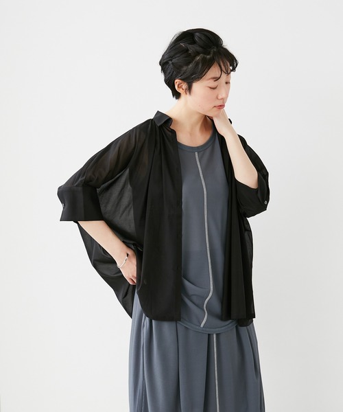 note et silence （ノートエシロンス）の「【 AMB100貨 】シアーリブタンクトップ（タンクトップ・レディース・パープル/グレー/レッド・FREE）」の22枚目の写真