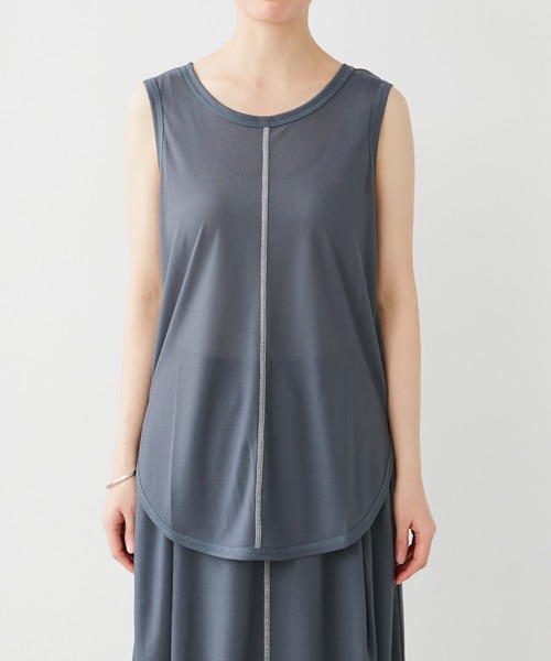 note et silence （ノートエシロンス）の「【 AMB100貨 】シアーリブタンクトップ（タンクトップ・レディース・パープル/グレー/レッド・FREE）」の11枚目の写真