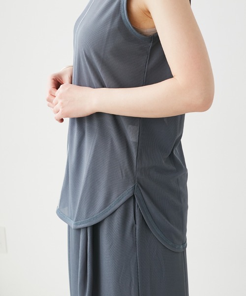 note et silence （ノートエシロンス）の「【 AMB100貨 】シアーリブタンクトップ（タンクトップ・レディース・パープル/グレー/レッド・FREE）」の19枚目の写真