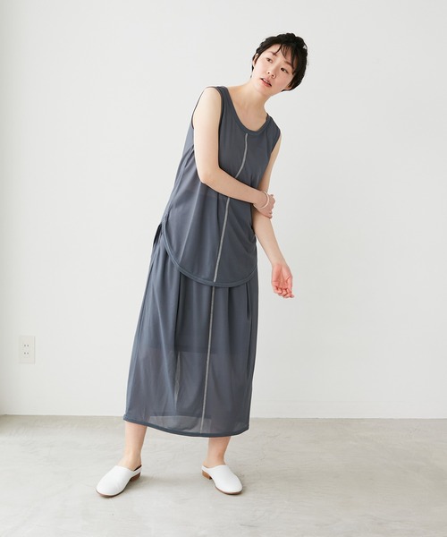 note et silence （ノートエシロンス）の「【 AMB100貨 】シアーリブタンクトップ（タンクトップ・レディース・パープル/グレー/レッド・FREE）」の14枚目の写真