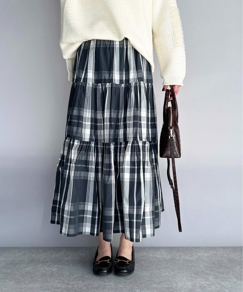 PICCIN（ピッチン）の「チェックティアードスカート（スカート）」 - WEAR