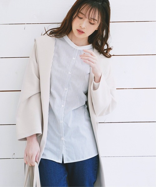 ikka(イッカ)の「ダンボールニットコーディガン(その他アウター・レディース・チャコールグレー/ベージュ・M/L)」の19枚目の写真
