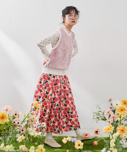 MERLOT（メルロー）の「ぷくぷくMIXカラーベスト（ベスト）」 - WEAR