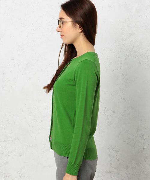 green label relaxing（グリーンレーベルリラクシング）の「SelfWash UV LBTY カーディガン ◇（カーディガン/ボレロ・レディース・ライトグレー/イエロー/ケリー/その他1/ネイビー/ピンク・38/40）」の9枚目の写真