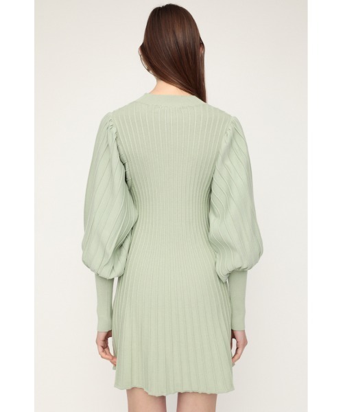 SLY | FRONT RIBBON PUFF SLEEVE ワンピース (ワンピース(ミニ