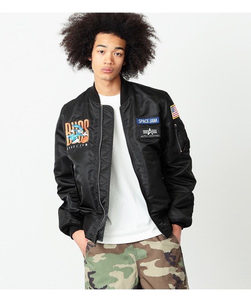 新品 同様 XL 定価29700円 ALPHA SPACE JAMコラボL-2B ALPHA（アルファ）の「【ALPHA×LOONEY TUNES】フライトナイロン