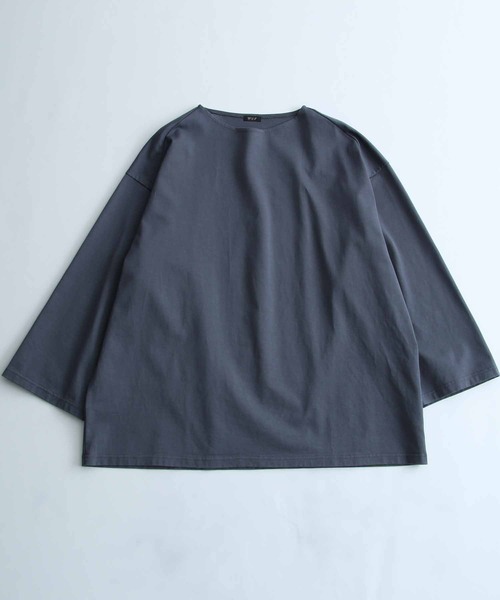 WILD LIFE TAILOR Adam et Rope'(ワイルドテーラーアダムエロペ )の「【WILD LIFE TAILOR】SUVIN バスクシャツ(Tシャツ/カットソー・メンズ・チャコールグレー/ブラック/ピンク/ブルー系その他6・L/M)」の3枚目の写真