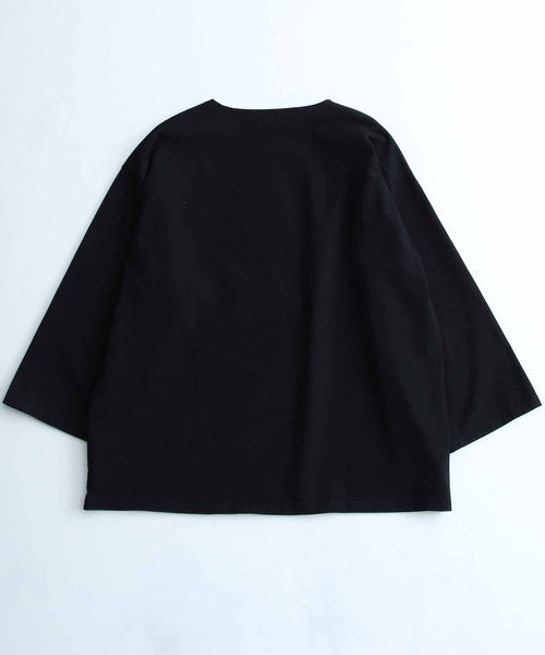 WILD LIFE TAILOR Adam et Rope'(ワイルドテーラーアダムエロペ )の「【WILD LIFE TAILOR】SUVIN バスクシャツ(Tシャツ/カットソー・メンズ・チャコールグレー/ブラック/ピンク/ブルー系その他6・L/M)」の8枚目の写真