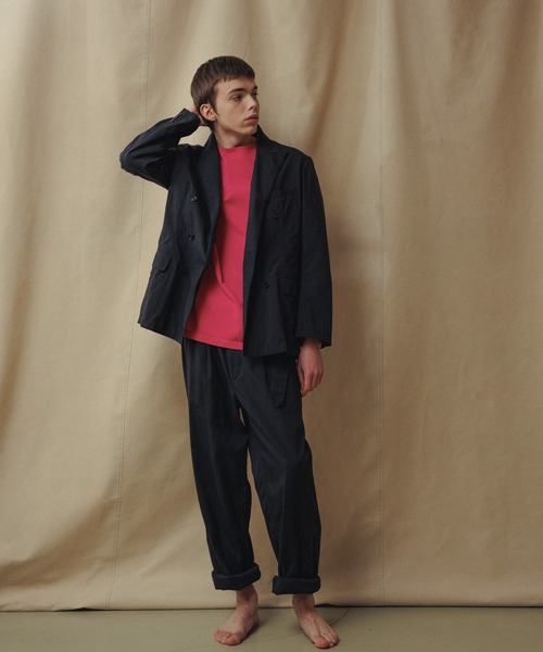 WILD LIFE TAILOR Adam et Rope'(ワイルドテーラーアダムエロペ )の「【WILD LIFE TAILOR】SUVIN バスクシャツ(Tシャツ/カットソー・メンズ・チャコールグレー/ブラック/ピンク/ブルー系その他6・L/M)」の13枚目の写真