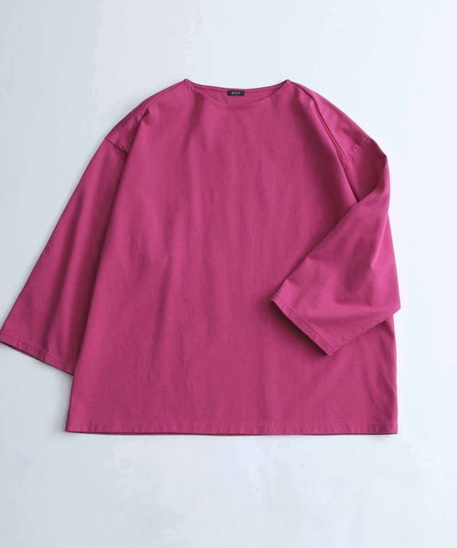 WILD LIFE TAILOR Adam et Rope'(ワイルドテーラーアダムエロペ )の「【WILD LIFE TAILOR】SUVIN バスクシャツ(Tシャツ/カットソー・メンズ・チャコールグレー/ブラック/ピンク/ブルー系その他6・L/M)」の16枚目の写真