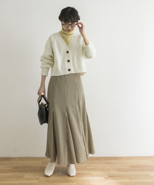 URBAN RESEARCH（アーバンリサーチ）の「ギンガムマーメイドスカート（スカート・レディース・グリーン/ベージュ・36/38）」の7枚目の写真