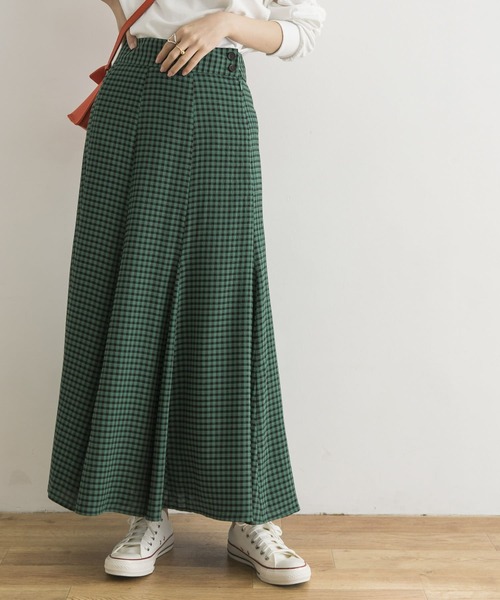 URBAN RESEARCH（アーバンリサーチ）の「ギンガムマーメイドスカート（スカート・レディース・グリーン/ベージュ・36/38）」の21枚目の写真