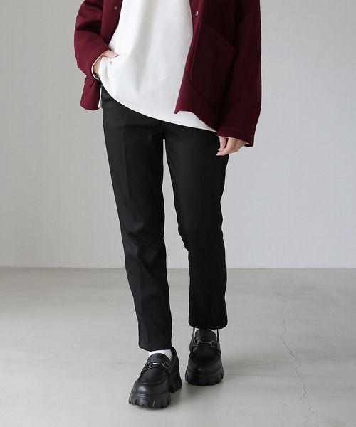 ETELIO（エテリオ）の「センタープレススタンダードテーパードスラックス（スラックス・メンズ・ブラック/アッシュブラウン/オフホワイト/ブルー/チャコール・S/M/L）」の2枚目の写真