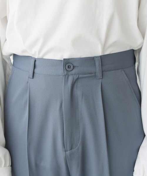 ETELIO（エテリオ）の「センタープレススタンダードテーパードスラックス（スラックス・メンズ・ブラック/アッシュブラウン/オフホワイト/ブルー/チャコール・S/M/L）」の14枚目の写真