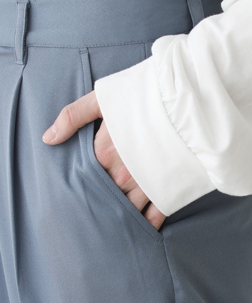 ETELIO（エテリオ）の「センタープレススタンダードテーパードスラックス（スラックス・メンズ・ブラック/アッシュブラウン/オフホワイト/ブルー/チャコール・S/M/L）」の15枚目の写真