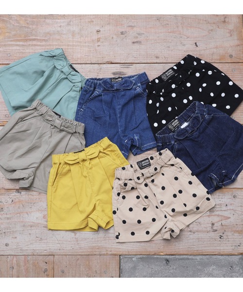 MAKE YOUR DAY(メイクユアデイ)の「ドット柄リボンキュロット■150.160cm(その他パンツ・キッズ・ブラック/ベージュ・150/160)」の5枚目の写真