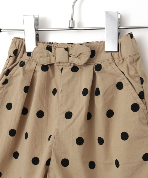 MAKE YOUR DAY(メイクユアデイ)の「ドット柄リボンキュロット■150.160cm(その他パンツ・キッズ・ブラック/ベージュ・150/160)」の6枚目の写真