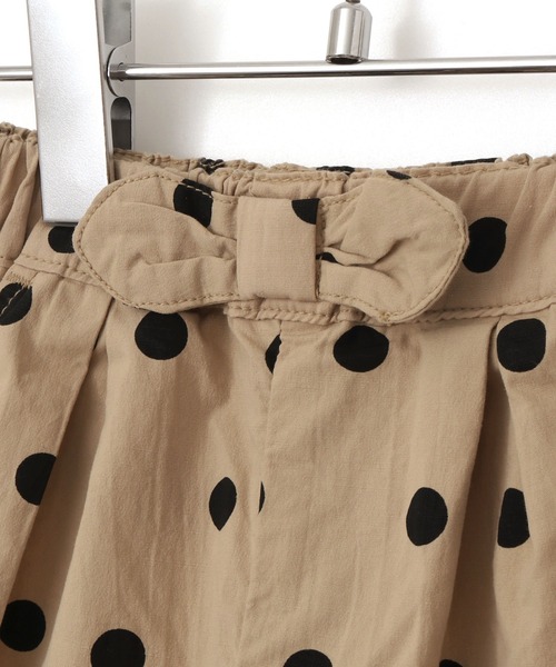 MAKE YOUR DAY(メイクユアデイ)の「ドット柄リボンキュロット■150.160cm(その他パンツ・キッズ・ブラック/ベージュ・150/160)」の7枚目の写真
