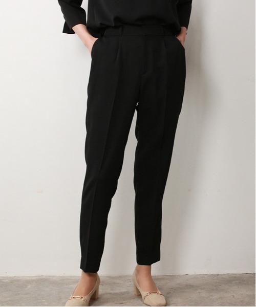 TRUDEA(トルディア)の「【セットアップ対応】ダブルクロステーパードパンツ(スーツパンツ・レディース・ベージュ/ネイビー/ブラック・SMALL/LARGE/X-LARGE/MEDIUM)」の11枚目の写真