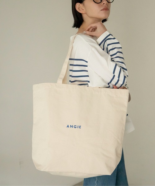 ANGIE(アンジー)の「【UNITED ATHLE】ANGIEロゴトートバック(エコバッグ/サブバッグ・レディース・ホワイト×レッド/ホワイト×グリーン/ホワイト×ブルー/ホワイト×ブラック・FREE)」の3枚目の写真