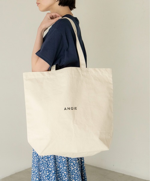 ANGIE(アンジー)の「【UNITED ATHLE】ANGIEロゴトートバック(エコバッグ/サブバッグ・レディース・ホワイト×レッド/ホワイト×グリーン/ホワイト×ブルー/ホワイト×ブラック・FREE)」の4枚目の写真
