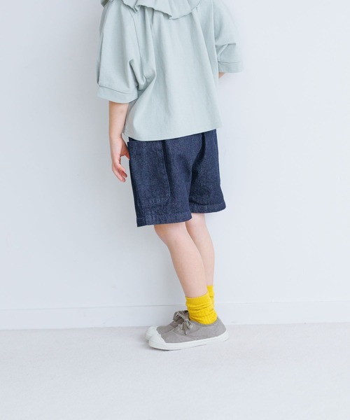 LOWRYS FARM(ローリーズファーム)の「デニムマエボタンショートパンツ 262370(デニムパンツ・キッズ・ブラック/ワンウォッシュ・110cm/120cm/130cm/140cm/150cm)」の6枚目の写真