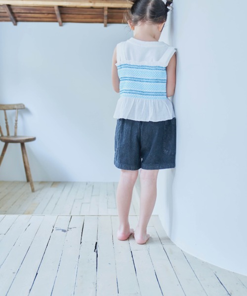 LOWRYS FARM(ローリーズファーム)の「デニムマエボタンショートパンツ 262370(デニムパンツ・キッズ・ブラック/ワンウォッシュ・110cm/120cm/130cm/140cm/150cm)」の18枚目の写真