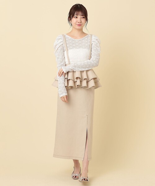 ME COUTURE（ミークチュール）の「2WAYペプラムタイトスカート（デニムスカート・レディース・インディゴブルー/アイボリー・1/0）」の20枚目の写真