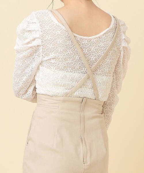 ME COUTURE（ミークチュール）の「2WAYペプラムタイトスカート（デニムスカート・レディース・インディゴブルー/アイボリー・1/0）」の18枚目の写真