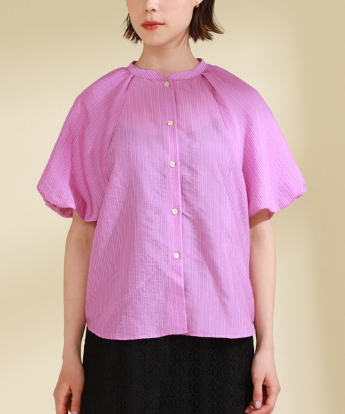 「Ray BEAMS」 半袖ブラウス ONE SIZE サックスブルー レディース Ray BEAMS 「Ray BEAMS」 半袖ブラウス ONE SIZE ブルー