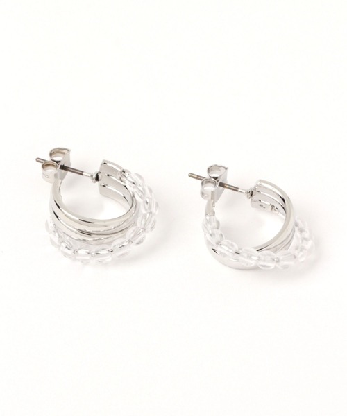Heather(ヘザー)の「ビーズメタルMIXピアス 275609(ピアス(両耳用)・レディース・シルバー/ゴールド・ONE SIZE)」の3枚目の写真