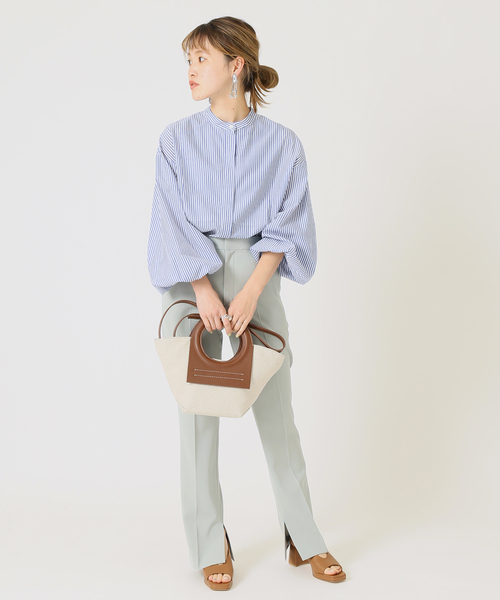 journal standard L'essage(ジャーナルスタンダードレサージュ)の「ダブルクロススリムトラウザーズ◆(その他パンツ・レディース・ブラック/グレー系その他・36/38)」の10枚目の写真