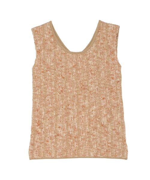 LAGUNAMOON（ラグナムーン）の「ツイードニットプルオーバー（ニット/セーター・レディース・ホワイト/イエロー/ベージュ・FREE）」の8枚目の写真