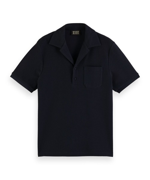 SCOTCH&SODA（スコッチアンドソーダ）の「リラックス ソリッド ニットポロシャツ【164537】（シャツ/ブラウス・メンズ・ネイビー/ホワイト・MEDIUM/LARGE/SMALL）」の15枚目の写真