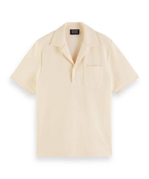 SCOTCH&SODA（スコッチアンドソーダ）の「リラックス ソリッド ニットポロシャツ【164537】（シャツ/ブラウス・メンズ・ネイビー/ホワイト・MEDIUM/LARGE/SMALL）」の12枚目の写真