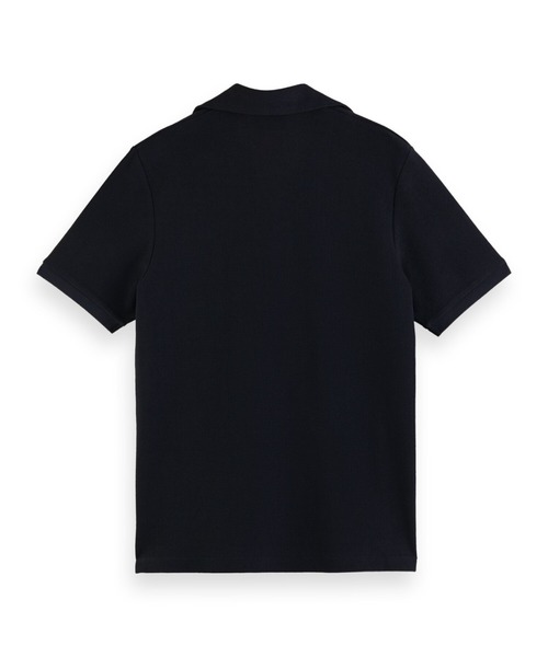 SCOTCH&SODA（スコッチアンドソーダ）の「リラックス ソリッド ニットポロシャツ【164537】（シャツ/ブラウス・メンズ・ネイビー/ホワイト・MEDIUM/LARGE/SMALL）」の16枚目の写真