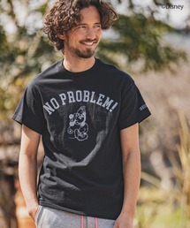 mt7816- NO PROBLEM Mickey / Print Tee Tシャツ