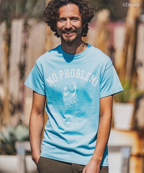 felkod(フィルコッド)の「mt7816- NO PROBLEM Mickey / Print Tee Tシャツ(Tシャツ/カットソー・メンズ・ホワイト/ブラック/アクア・S/M/L)」の4枚目の写真