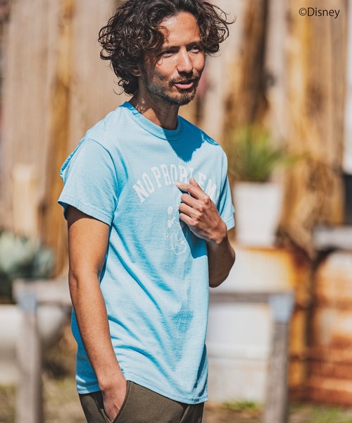felkod(フィルコッド)の「mt7816- NO PROBLEM Mickey / Print Tee Tシャツ(Tシャツ/カットソー・メンズ・ホワイト/ブラック/アクア・S/M/L)」の6枚目の写真